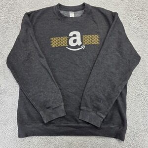 Amazon Fulfillment Employee Sweatshirt Crew Neck Mens 2XL Grey EUC